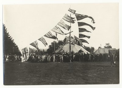 Maori Reception at Arawa Park, Rotorua, c.1925 by Guy Photo Studio